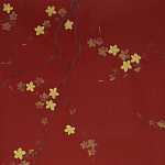 Обои ручная роспись Cherry Tree Special Colourway on Scarlet Lady dyed silk варинант исполнения - 1 | Loft Concept в Краснодаре