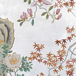 Обои ручная роспись Summer Night Blossom Original colourway on Ocean Silver gilded paper варинант исполнения - 2 | Loft Concept в Краснодаре