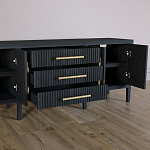 Большая VT-тумба Primo шпон Черный дуб варинант исполнения - 5 | Loft Concept в Краснодаре