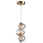 Подвесной светильник с 3-мя рифлеными стеклянными шарами Marcelh Light варинант исполнения - 2 | Loft Concept в Краснодаре