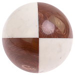 Шар декоративный из натуральных камней Лемезит и Мрамор Белый Natural Stone Spheres варинант исполнения - 2 | Loft Concept в Краснодаре