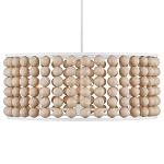Люстра в форме цилиндра с вставками из деревянных бусин Wooden Beads варинант исполнения - 1 | Loft Concept в Краснодаре