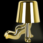 Настольная лампа фигурная цвета золото с гладким абажуром Высота 17 см Sophia варинант исполнения - 5 | Loft Concept в Краснодаре