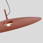 Подвесной светильник круглой формы с коричневым металлическим абажуром Halo Drift варинант исполнения - 2 | Loft Concept в Краснодаре