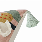 Подушка с цветочным принтом и кисточками Blooming Elegance Daisy варинант исполнения - 3 | Loft Concept в Краснодаре