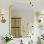 Зеркало в золотой деревянной раме Riviera варинант исполнения - 3 | Loft Concept в Краснодаре