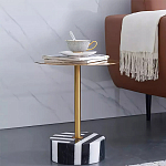 Дизайнерский журнальный стол с круглой столешницей на чёрно-белом основании Muruv варинант исполнения - 1 | Loft Concept в Краснодаре