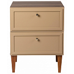 Тумба прикроватная бежевая из массива бука с 2-мя ящиками Wenge Light варинант исполнения - 2 | Loft Concept в Краснодаре