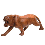 Статуэтка в виде тигра из дерева суар Predator варинант исполнения - 1 | Loft Concept в Краснодаре