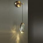 Бра с плафоном в форме капли Crystal Transparent Drop варинант исполнения - 3 | Loft Concept в Краснодаре