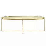 Кофейный столик овальный золотой Modern Mirror Gold Table варинант исполнения - 2 | Loft Concept в Краснодаре