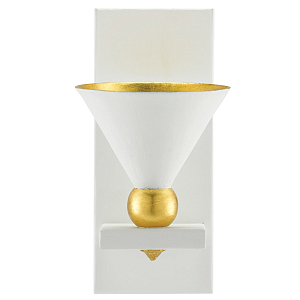 Бра с бело-золотыми плафоном в форме конуса Light Source