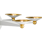 Люстра круглая с бело-золотыми плафонами Light Source варинант исполнения - 1 | Loft Concept в Краснодаре