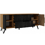 ТВ-тумба с  2-мя ящиками и закрытыми полками Stone Effect варинант исполнения - 3 | Loft Concept в Краснодаре