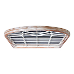 Зеркало-окно настенное в венецианском стиле с деревянной рамой бежевого цвета Venetian Smooth варинант исполнения - 3 | Loft Concept в Краснодаре