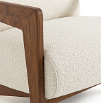 Кресло с обивкой из белого букле Armchair White Boucle варинант исполнения - 3 | Loft Concept в Краснодаре