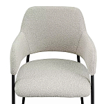 Стул мягкий с подлокотниками Chair Gray Upholstery Boucle варинант исполнения - 5 | Loft Concept в Краснодаре
