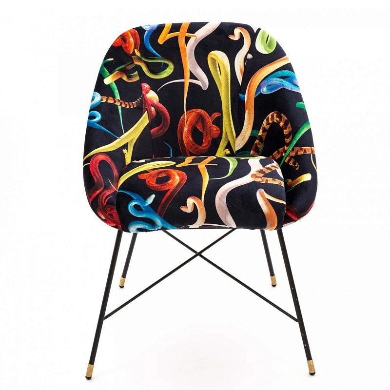 Кресло Seletti Padded Chair Snakes Мульти Черный в Краснодаре | Loft Concept 