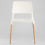 Пластиковый стул на ножках из массива бука Ferret White 4 шт варинант исполнения - 3 | Loft Concept в Краснодаре