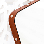 Зеркало прямоугольное в металлической раме с кожаной отделкой Loft in Reflection варинант исполнения - 4 | Loft Concept в Краснодаре