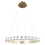 Люстра круглая подвесная с хрустальными элементами на золотом основании Диаметр 79 см Ring Horizontal варинант исполнения - 1 | Loft Concept в Краснодаре