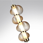 Подвесной светильник с 4-мя рифлеными стеклянными шарами Marcelh Light варинант исполнения - 9 | Loft Concept в Краснодаре
