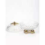 Конфетница из прозрачного рельефного стекла Eden Garden варинант исполнения - 4 | Loft Concept в Краснодаре