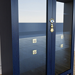 Дизайнерский шкаф витрина Elsa Dreams Blue с 4-мя ящиками варинант исполнения - 4 | Loft Concept в Краснодаре