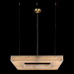 Люстра с квадратным каменным плафоном Calcite Square Light варинант исполнения - 1 | Loft Concept в Краснодаре