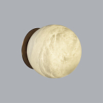 Настенно-потолочный светильник с плафоном в форме шара из алебастра Cryptocrystalline Stone варинант исполнения - 3 | Loft Concept в Краснодаре