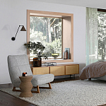 Приставной стол с отделкой из джута Juti D30 см варинант исполнения - 6 | Loft Concept в Краснодаре