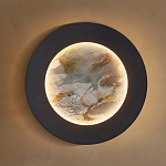 Бра в форме диска черного цвета Borders of Black варинант исполнения - 4 | Loft Concept в Краснодаре