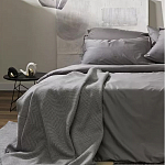 Плед из шерсти мериноса серого цвета 130×180 см Gray Waves варинант исполнения - 7 | Loft Concept в Краснодаре