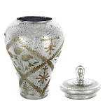 Ваза из стекла с крышкой и декоративными узорами Chinoiserie Ceramics варинант исполнения - 1 | Loft Concept в Краснодаре