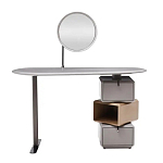 Консоль с зеркалом и  3-мя вращающимися ящиками Eloida варинант исполнения - 1 | Loft Concept в Краснодаре