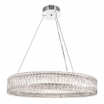 Люстра подвесная круглая из прозрачного хрусталя с корпусом из металла цвета хром Selfsufficient варинант исполнения - 5 | Loft Concept в Краснодаре