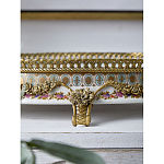 Чаша с цветочным орнаментом на бронзовых ножках Eden Garden варинант исполнения - 4 | Loft Concept в Краснодаре