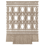 Панно на стену плетеное Макраме бежевый цвет  варинант исполнения - 13 | Loft Concept в Краснодаре