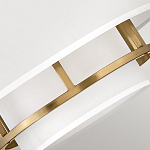 Потолочный светильник с двухслойным белым текстильным абажуром Hinkley варинант исполнения - 18 | Loft Concept в Краснодаре