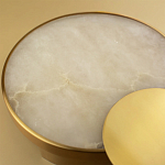 Бра в форме диска из бежевого алебастра Cryptocrystalline Stone варинант исполнения - 2 | Loft Concept в Краснодаре