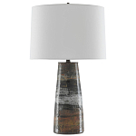 Настольная лампа с конусовидным тканевым абажуром Rock варинант исполнения - 1 | Loft Concept в Краснодаре