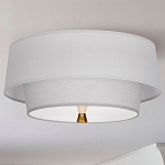 Потолочный светильник круглый серый с тканевым абажуром Ground Gray варинант исполнения - 2 | Loft Concept в Краснодаре