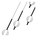 Люстра светодиодная каскадная с 4-мя сферическими стеклянными плафонами Splatter варинант исполнения - 4 | Loft Concept в Краснодаре