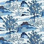 Ткань Blue landscape синий пейзах T3-89 варинант исполнения - 1 | Loft Concept в Краснодаре