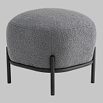 Пуф Стоун букле Fluffy темно-серый варинант исполнения - 1 | Loft Concept в Краснодаре