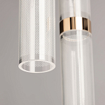 Люстра каскадная с прозрачными цилиндрическими плафонами Jenae Glass Tube Lighting варинант исполнения - 8 | Loft Concept в Краснодаре