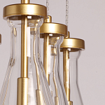 Люстра с 7-ю прозрачными плафонами из стекла в форме капли Lucid Rain  варинант исполнения - 9 | Loft Concept в Краснодаре