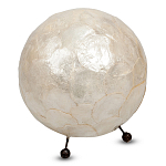 Настольная лампа из перламутра на металлическом каркасе Indonesian Egg варинант исполнения - 3 | Loft Concept в Краснодаре