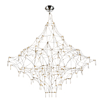 Люстра с тонким металлическим каркасом цвета хром Quasar варинант исполнения - 1 | Loft Concept в Краснодаре