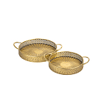 Поднос железный Gold Mesh варинант исполнения - 2 | Loft Concept в Краснодаре